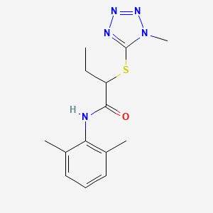 molecular formula C14H19N5OS B4104214 N-(2,6-dimethylphenyl)-2-[(1-methyl-1H-tetrazol-5-yl)sulfanyl]butanamide 