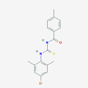 molecular formula C17H17BrN2OS B410442 N-[(4-bromo-2,6-dimethylphenyl)carbamothioyl]-4-methylbenzamide 