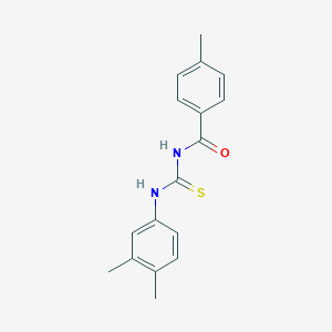 molecular formula C17H18N2OS B410443 N-[(3,4-dimethylphenyl)carbamothioyl]-4-methylbenzamide 