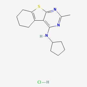 molecular formula C16H22ClN3S B4104437 N-cyclopentyl-2-methyl-5,6,7,8-tetrahydro-[1]benzothiolo[2,3-d]pyrimidin-4-amine;hydrochloride 