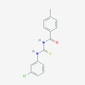 molecular formula C15H13ClN2OS B410444 N-[(3-chlorophenyl)carbamothioyl]-4-methylbenzamide 