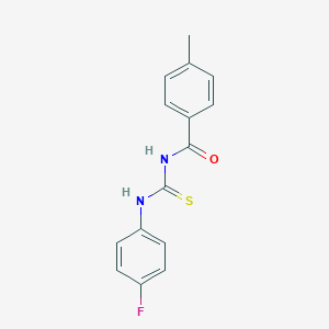 molecular formula C15H13FN2OS B410449 N-(4-fluorophenyl)-N'-(4-methylbenzoyl)thiourea 