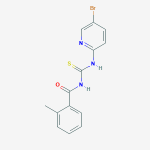 molecular formula C14H12BrN3OS B410456 N-(5-bromo-2-pyridinyl)-N'-(2-methylbenzoyl)thiourea 
