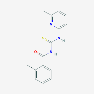 molecular formula C15H15N3OS B410457 N-(2-methylbenzoyl)-N'-(6-methyl-2-pyridinyl)thiourea 
