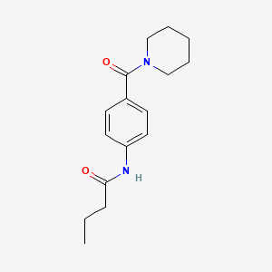 molecular formula C16H22N2O2 B4104595 N-[4-(piperidine-1-carbonyl)phenyl]butanamide 