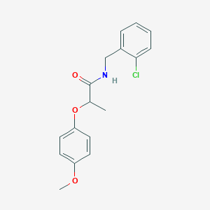 molecular formula C17H18ClNO3 B4104681 N-[(2-chlorophenyl)methyl]-2-(4-methoxyphenoxy)propanamide 