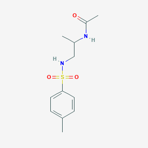 molecular formula C12H18N2O3S B4104803 N-[1-[(4-methylphenyl)sulfonylamino]propan-2-yl]acetamide 