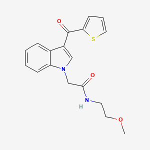 molecular formula C18H18N2O3S B4104855 N-(2-METHOXYETHYL)-2-[3-(THIOPHENE-2-CARBONYL)-1H-INDOL-1-YL]ACETAMIDE 