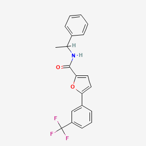 molecular formula C20H16F3NO2 B4104906 N-(1-phenylethyl)-5-[3-(trifluoromethyl)phenyl]furan-2-carboxamide 