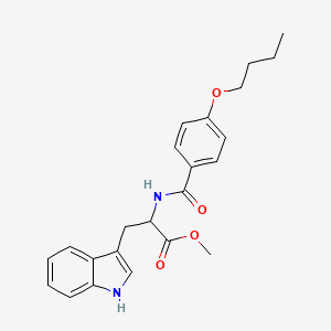 molecular formula C23H26N2O4 B4104911 methyl 2-[(4-butoxybenzoyl)amino]-3-(1H-indol-3-yl)propanoate 