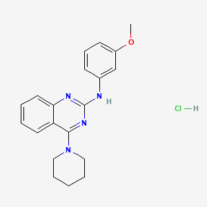 molecular formula C20H23ClN4O B4104994 N-(3-methoxyphenyl)-4-piperidin-1-ylquinazolin-2-amine;hydrochloride 