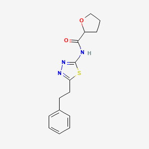 molecular formula C15H17N3O2S B4105033 N-[5-(2-phenylethyl)-1,3,4-thiadiazol-2-yl]tetrahydrofuran-2-carboxamide 