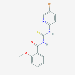 molecular formula C14H12BrN3O2S B410517 N-(5-bromo-2-pyridinyl)-N'-(2-methoxybenzoyl)thiourea 