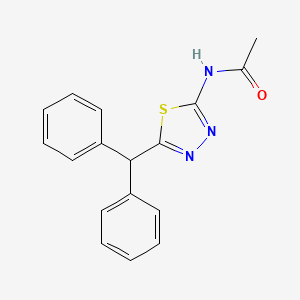 molecular formula C17H15N3OS B4105388 N-(5-benzhydryl-1,3,4-thiadiazol-2-yl)acetamide 