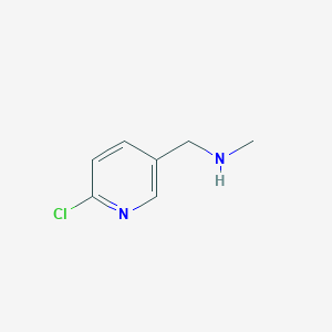 molecular formula C7H9ClN2 B041054 N-[(6-chloropyridin-3-yl)methyl]-N-methylamine CAS No. 120739-62-0
