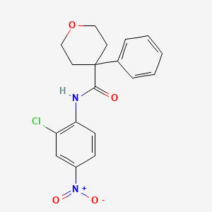 molecular formula C18H17ClN2O4 B4105582 N-(2-chloro-4-nitrophenyl)-4-phenyloxane-4-carboxamide 