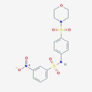 molecular formula C16H17N3O7S2 B4105678 N-(4-morpholin-4-ylsulfonylphenyl)-3-nitrobenzenesulfonamide 