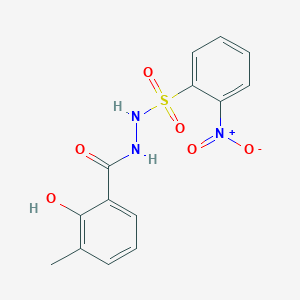 molecular formula C14H13N3O6S B410573 N'-(2-hydroxy-3-methylbenzoyl)-2-nitrobenzenesulfonohydrazide 