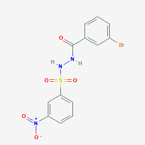 molecular formula C13H10BrN3O5S B410588 N'-(3-bromobenzoyl)-3-nitrobenzenesulfonohydrazide 