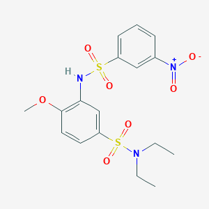 molecular formula C17H21N3O7S2 B4106177 N,N-DIETHYL-4-METHOXY-3-{[(3-NITROPHENYL)SULFONYL]AMINO}-1-BENZENESULFONAMIDE 