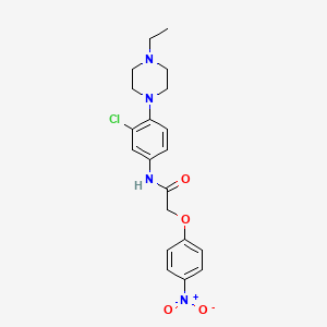 molecular formula C20H23ClN4O4 B4106318 N-[3-chloro-4-(4-ethylpiperazin-1-yl)phenyl]-2-(4-nitrophenoxy)acetamide 