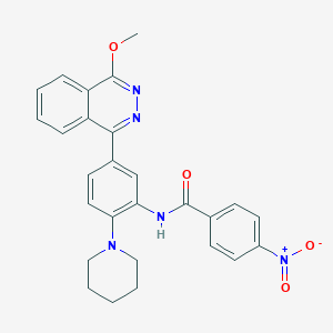 molecular formula C27H25N5O4 B4106335 N-[5-(4-methoxyphthalazin-1-yl)-2-(piperidin-1-yl)phenyl]-4-nitrobenzamide 
