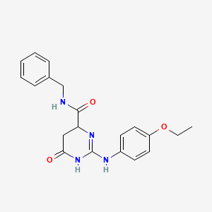 molecular formula C20H22N4O3 B4106391 N-benzyl-2-(4-ethoxyanilino)-6-oxo-4,5-dihydro-1H-pyrimidine-4-carboxamide 