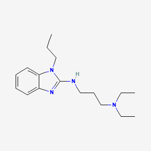 molecular formula C17H28N4 B4106401 N',N'-diethyl-N-(1-propylbenzimidazol-2-yl)propane-1,3-diamine 
