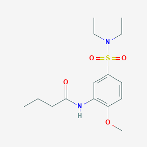 molecular formula C15H24N2O4S B4106678 N-[5-(diethylsulfamoyl)-2-methoxyphenyl]butanamide 