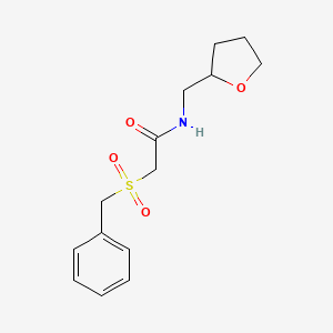 molecular formula C14H19NO4S B4106785 N-[(OXOLAN-2-YL)METHYL]-2-PHENYLMETHANESULFONYLACETAMIDE 