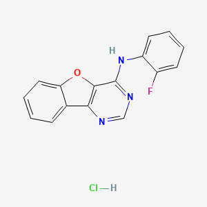 molecular formula C16H11ClFN3O B4106838 N-(2-fluorophenyl)-[1]benzofuro[3,2-d]pyrimidin-4-amine;hydrochloride 
