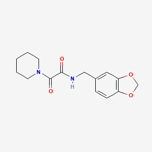 molecular formula C15H18N2O4 B4107104 N-(1,3-benzodioxol-5-ylmethyl)-2-oxo-2-(piperidin-1-yl)acetamide 