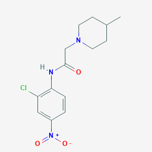 molecular formula C14H18ClN3O3 B410717 N-{2-chloro-4-nitrophenyl}-2-(4-methyl-1-piperidinyl)acetamide 