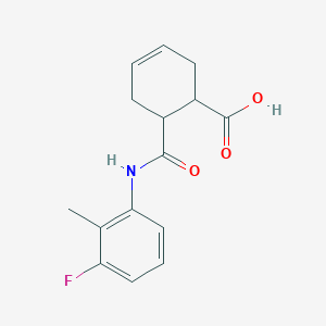molecular formula C15H16FNO3 B4107397 6-[(3-Fluoro-2-methylphenyl)carbamoyl]cyclohex-3-ene-1-carboxylic acid 
