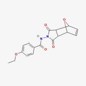 molecular formula C17H16N2O5 B4107461 N-(3,5-dioxo-10-oxa-4-azatricyclo[5.2.1.0~2,6~]dec-8-en-4-yl)-4-ethoxybenzamide 