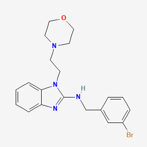molecular formula C20H23BrN4O B4107546 N-[(3-BROMOPHENYL)METHYL]-1-[2-(MORPHOLIN-4-YL)ETHYL]-1H-1,3-BENZODIAZOL-2-AMINE 