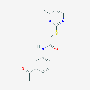 molecular formula C15H15N3O2S B4107547 N-(3-acetylphenyl)-2-(4-methylpyrimidin-2-yl)sulfanylacetamide 