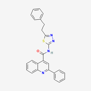 molecular formula C26H20N4OS B4107565 2-phenyl-N-[5-(2-phenylethyl)-1,3,4-thiadiazol-2-yl]quinoline-4-carboxamide 