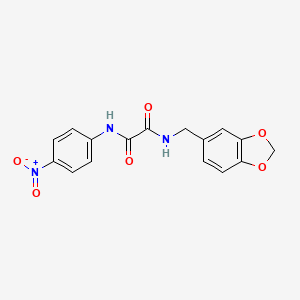 molecular formula C16H13N3O6 B4107581 N-(1,3-benzodioxol-5-ylmethyl)-N'-(4-nitrophenyl)oxamide 