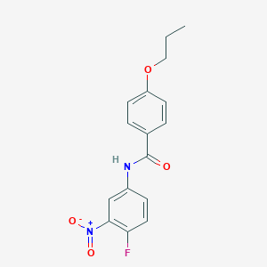 molecular formula C16H15FN2O4 B410770 N-(4-fluoro-3-nitrophenyl)-4-propoxybenzamide 