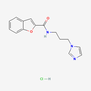 molecular formula C15H16ClN3O2 B4107738 N-(3-imidazol-1-ylpropyl)-1-benzofuran-2-carboxamide;hydrochloride 