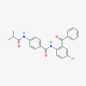 molecular formula C24H21ClN2O3 B4107754 N-(2-BENZOYL-4-CHLOROPHENYL)-4-(2-METHYLPROPANAMIDO)BENZAMIDE 