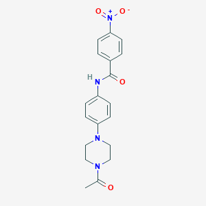 molecular formula C19H20N4O4 B410784 N-[4-(4-acetylpiperazin-1-yl)phenyl]-4-nitrobenzamide 