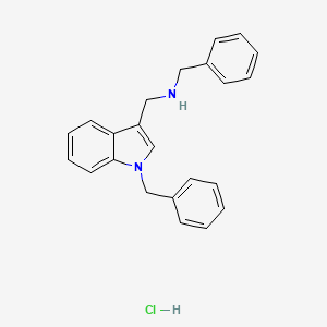 molecular formula C23H23ClN2 B4107856 N-[(1-benzylindol-3-yl)methyl]-1-phenylmethanamine;hydrochloride 