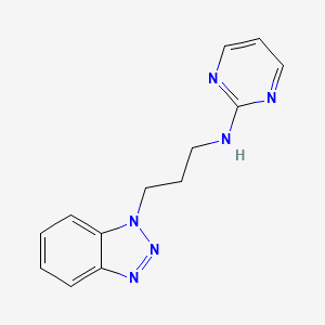 molecular formula C13H14N6 B4108020 N-[3-(benzotriazol-1-yl)propyl]pyrimidin-2-amine 