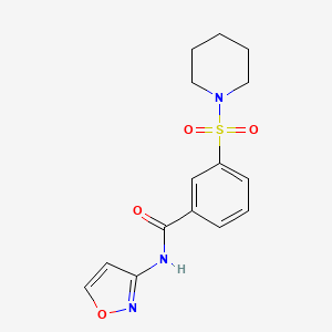 molecular formula C15H17N3O4S B4108110 N-(1,2-OXAZOL-3-YL)-3-(PIPERIDINE-1-SULFONYL)BENZAMIDE 