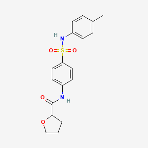 molecular formula C18H20N2O4S B4108162 N-{4-[(4-methylphenyl)sulfamoyl]phenyl}tetrahydrofuran-2-carboxamide 