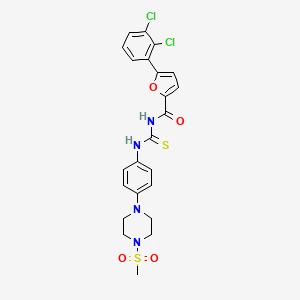molecular formula C23H22Cl2N4O4S2 B4108441 N-{[5-(2,3-DICHLOROPHENYL)-2-FURYL]CARBONYL}-N'-{4-[4-(METHYLSULFONYL)PIPERAZINO]PHENYL}THIOUREA 
