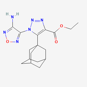 molecular formula C17H22N6O3 B4108561 Ethyl 5-(1-adamantyl)-1-(4-amino-1,2,5-oxadiazol-3-yl)triazole-4-carboxylate 