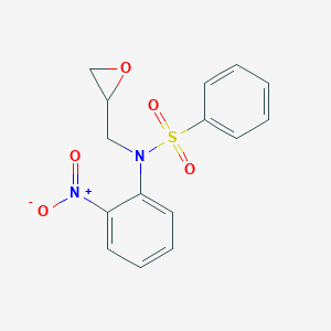 molecular formula C15H14N2O5S B410860 N-{2-nitrophenyl}-N-(2-oxiranylmethyl)benzenesulfonamide 